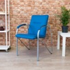 Стул Самба, синий, каркас серебро - миниатюра фото покупателей 1