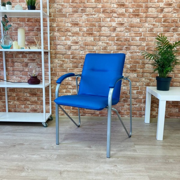 Стул Самба, синий, каркас серебро - фото покупателей 2