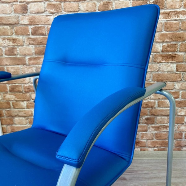 Стул Самба, синий, каркас серебро - фото покупателей 3