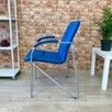 Стул Самба, синий, каркас серебро - миниатюра фото покупателей 4