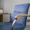Стул Самба, синяя ткань, каркас - серебро - миниатюра фото покупателей 2