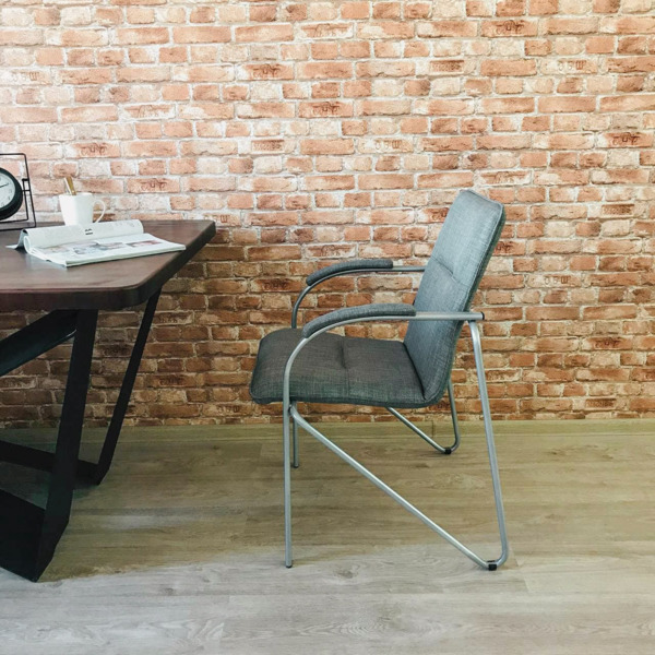 Стул Самба, Montana 283, каркас-серебро, подлокотники-белёный дуб - фото покупателей 5