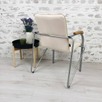 Cтул Самба, кожзам Nitro сream, каркас хром, подлокотники бук под лак - миниатюра фото покупателей 11