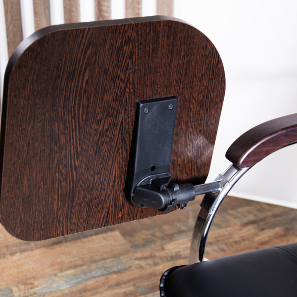 Стул-кресло Самба с пюпитром, кожзам Galaxy black, гальваника - фото покупателей 3