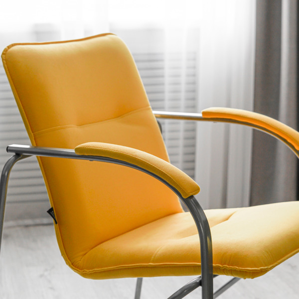 Стул Самба М, оранжевый, каркас хром - фото покупателей 2