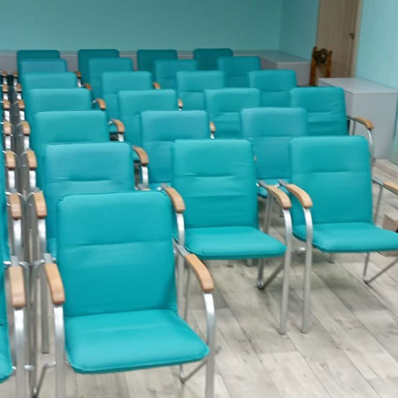 Стул самба, голубой, каркас серебро - фото покупателей 5
