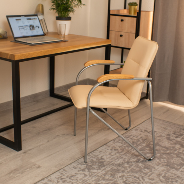 Стул Самба , бежевый, каркас серебро - фото покупателей 1