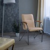 Стул Самба, кожзам Nitro Beige, каркас серебро, подлокотники светлый орех - миниатюра фото покупателей 4