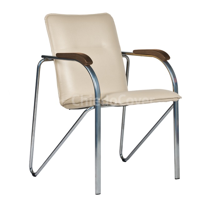 Стул Самба, светло-бежевый, каркас хром - фото 1