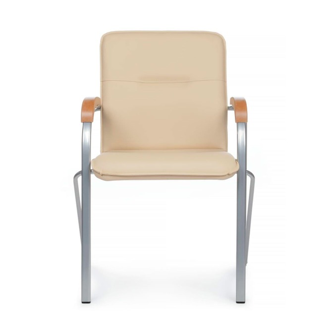 Стул Самба с деревянными подлокотниками, бежевый, хром - фото 2