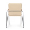 Стул Самба с деревянными подлокотниками, бежевый, хром - миниатюра фото 3