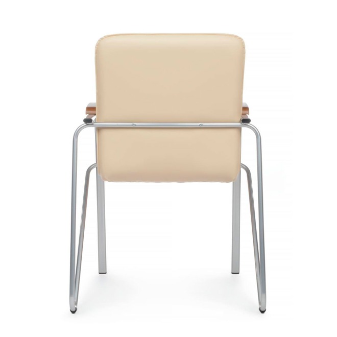 Стул Самба с деревянными подлокотниками, бежевый, хром - фото 3