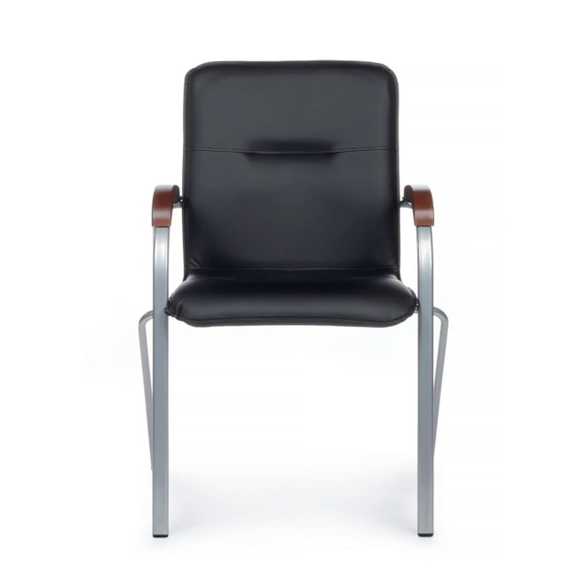 Стул Самба с деревянными подлокотниками, черный, хром - фото 2