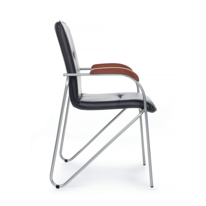 Стул Самба с деревянными подлокотниками, черный, хром - фото 5