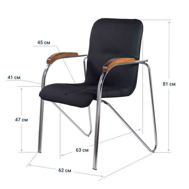 Кресло Samba, кожзам черный - фото 4