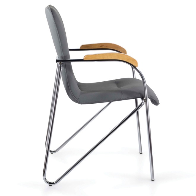 Кресло Samba, кожзам серый - фото 5