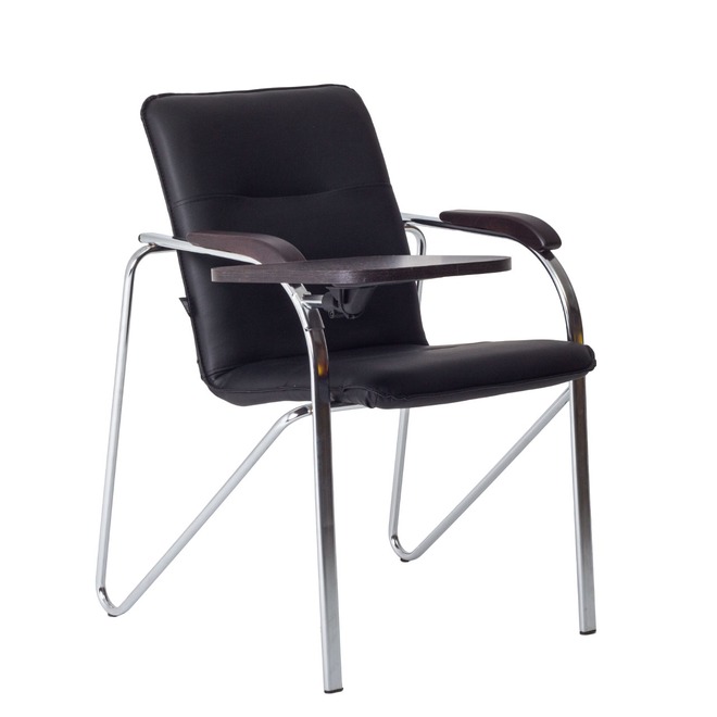 Стул-кресло Самба с пюпитром, кожзам Galaxy black, гальваника - фото 1