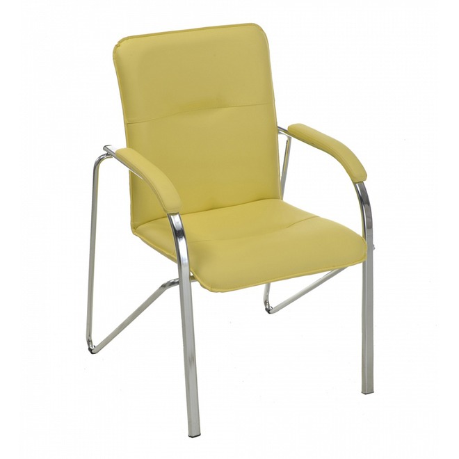 Стул-кресло Самба М, желтый, хром - фото 1