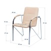 Стул Самба, кожзам Nitro Beige, каркас хром гальваника, подлокотники мягкие - миниатюра фото 4