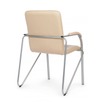 Стул Самба с пластиковыми подлокотниками, бежевый, хром - миниатюра фото 4