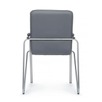 Стул Самба с мягкими подлокотниками, серый, хром - миниатюра фото 2