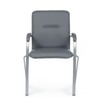 Стул Самба с мягкими подлокотниками, серый, хром - миниатюра фото 3