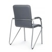 Стул Самба с мягкими подлокотниками, серый, хром - миниатюра фото 4