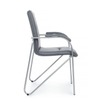 Стул Самба с мягкими подлокотниками, серый, хром - миниатюра фото 5