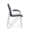 Стул Самба с мягкими подлокотниками, черный, хром - миниатюра фото 2