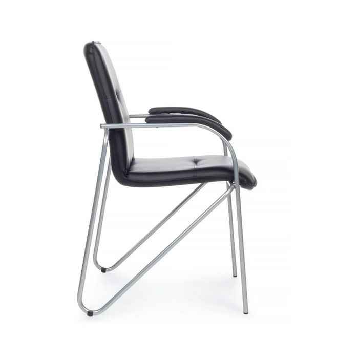 Стул Самба с мягкими подлокотниками, черный, хром - фото 2