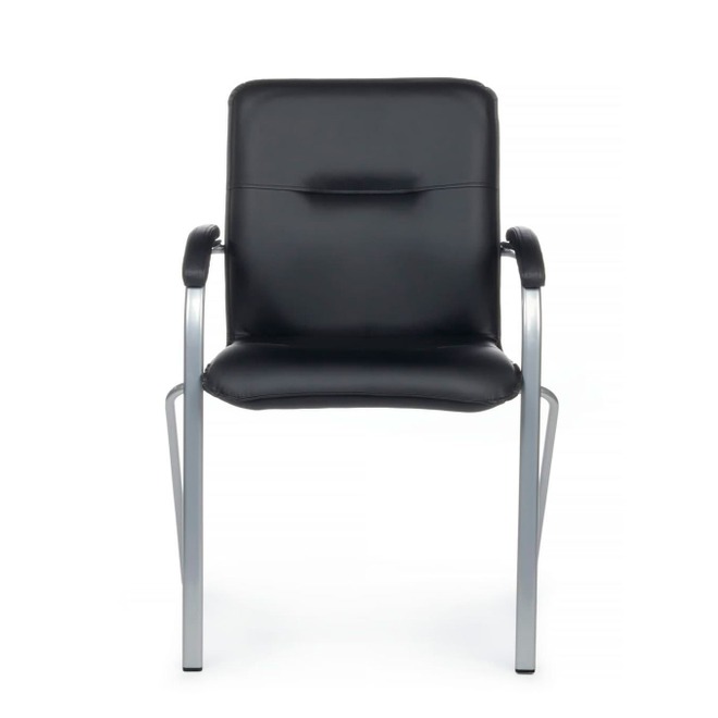 Стул Самба с мягкими подлокотниками, черный, хром - фото 3