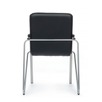 Стул Самба с мягкими подлокотниками, черный, хром - миниатюра фото 4