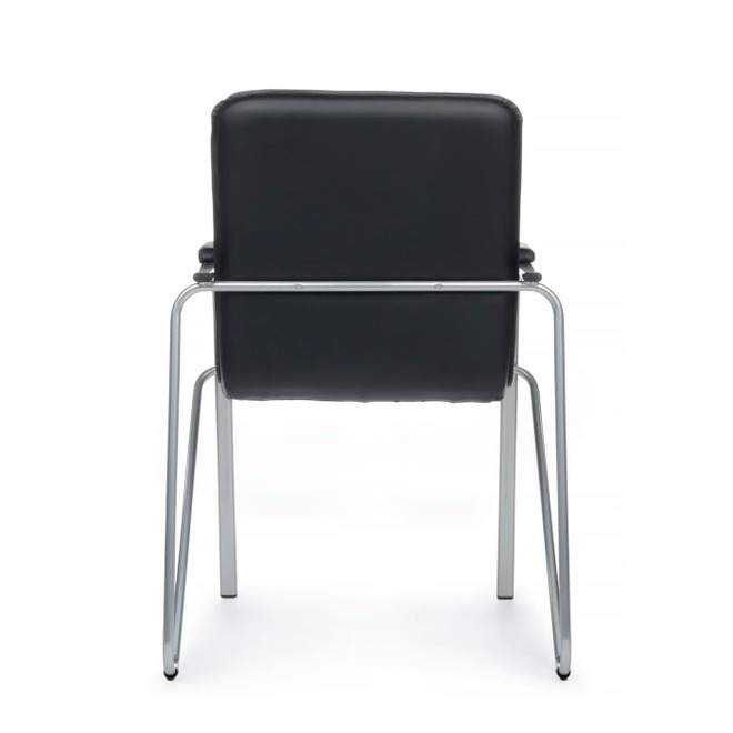 Стул Самба с мягкими подлокотниками, черный, хром - фото 4