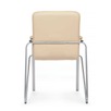 Стул Самба с мягкими подлокотниками, бежевый, хром - миниатюра фото 2