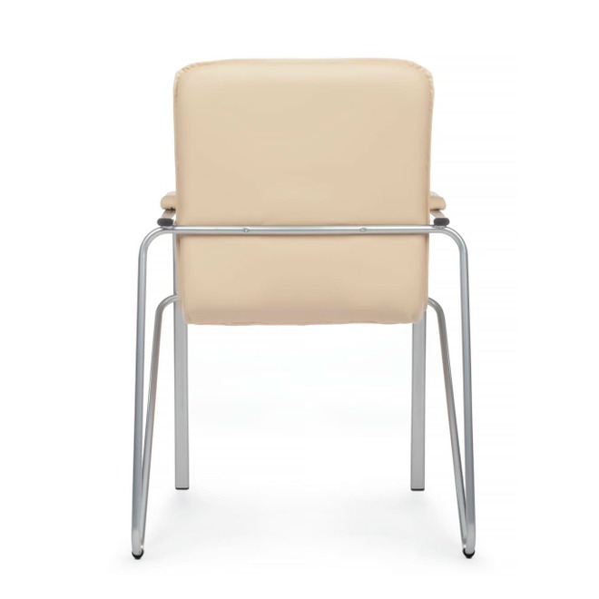 Стул Самба с мягкими подлокотниками, бежевый, хром - фото 2
