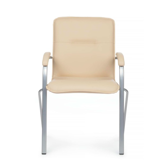 Стул Самба с мягкими подлокотниками, бежевый, хром - фото 4