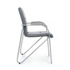 Стул Самба с пластиковыми подлокотниками, серый, хром - миниатюра фото 2