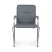 Стул Самба с пластиковыми подлокотниками, серый, хром - миниатюра фото 3