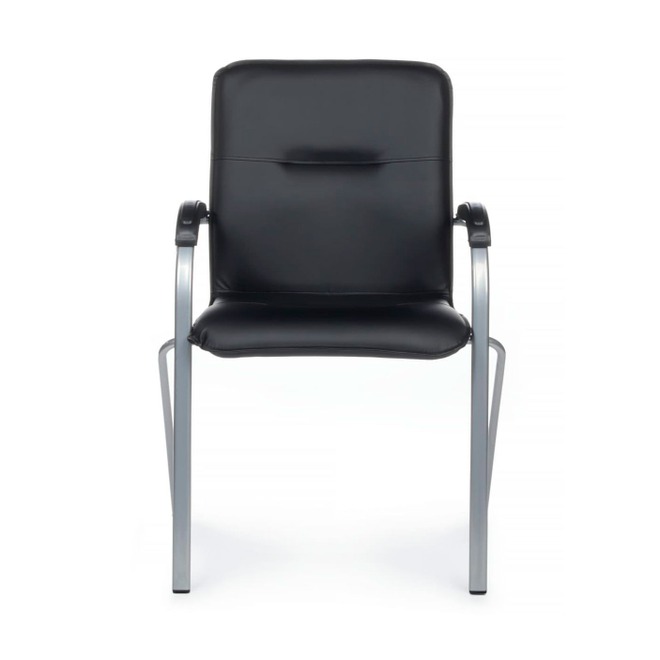 Стул Самба с пластиковыми подлокотниками, черный, хром - фото 3