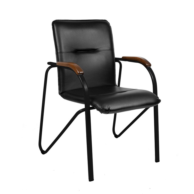 Стул Samba, искусственная кожа черная, каркас черный - фото 1