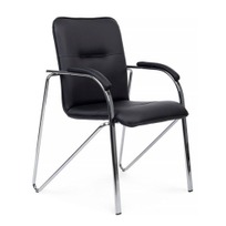 Офисные Стул Самба с мягкими подлокотниками, черный - фото