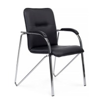 Офисные Стул Самба с пластиковыми подлокотниками, черный - фото