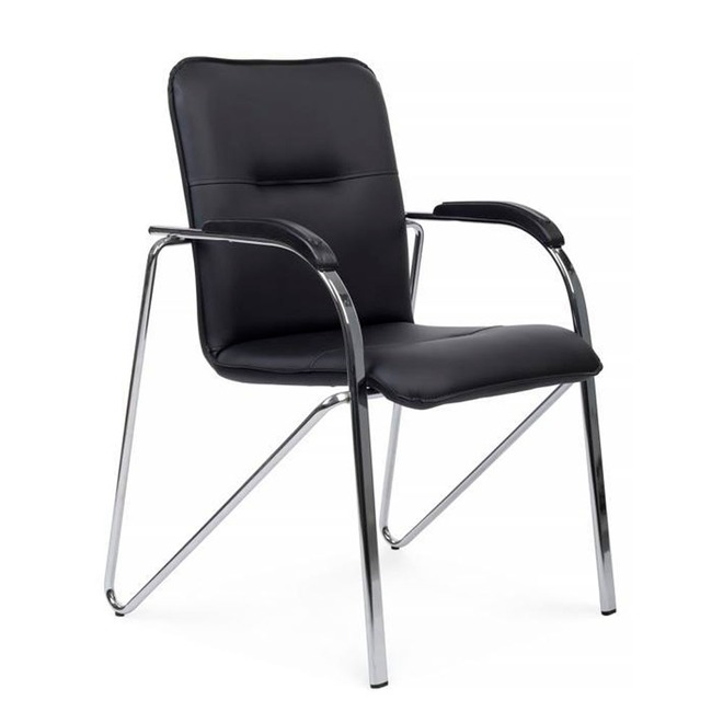 Стул Самба с пластиковыми подлокотниками, черный - фото 1