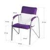 Стул Самба М, темно-фиолетовый/белый, каркас - серебро - миниатюра фото 4