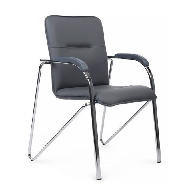 Стул Самба с пластиковыми подлокотниками, серый - фото 1