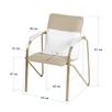 Стул Самба, серо-бежевый/белый, каркас - шампань, белые подлокотники - миниатюра фото 4