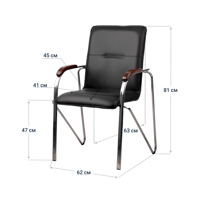 Стул Самба черный, хром - фото 4