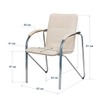 Стул Самба, экокожа Cream, каркас хром, подлокотники мягкие - миниатюра фото 4