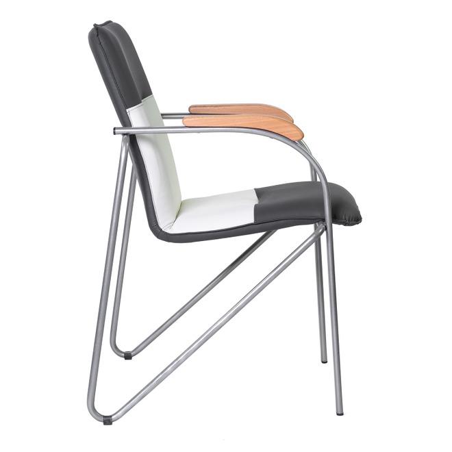 Стул Самба, серый/белый, каркас - серебро - фото 8