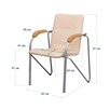 Стул Самба , бежевый, каркас серебро - миниатюра фото 4